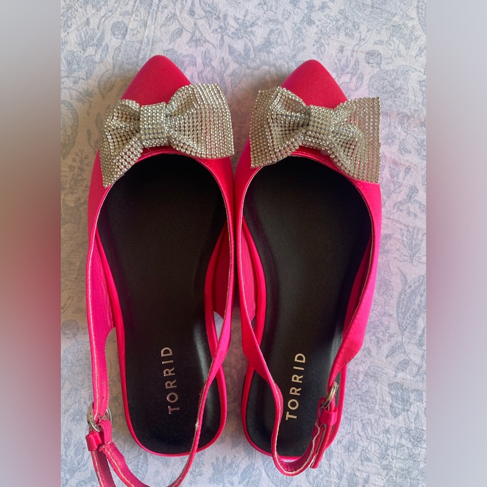 Torrid Pink and Silver flats